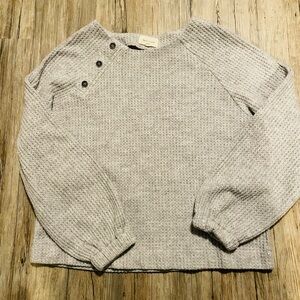 MELLODAY Light Gray Textured Knit Sweater